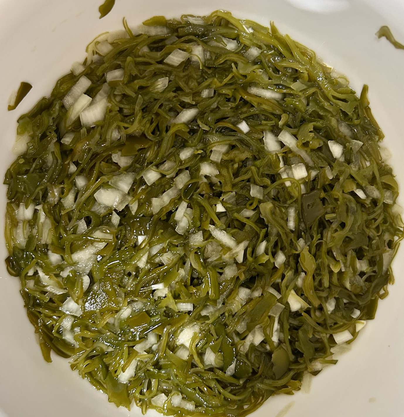 玉ねぎめかぶ作ってみた