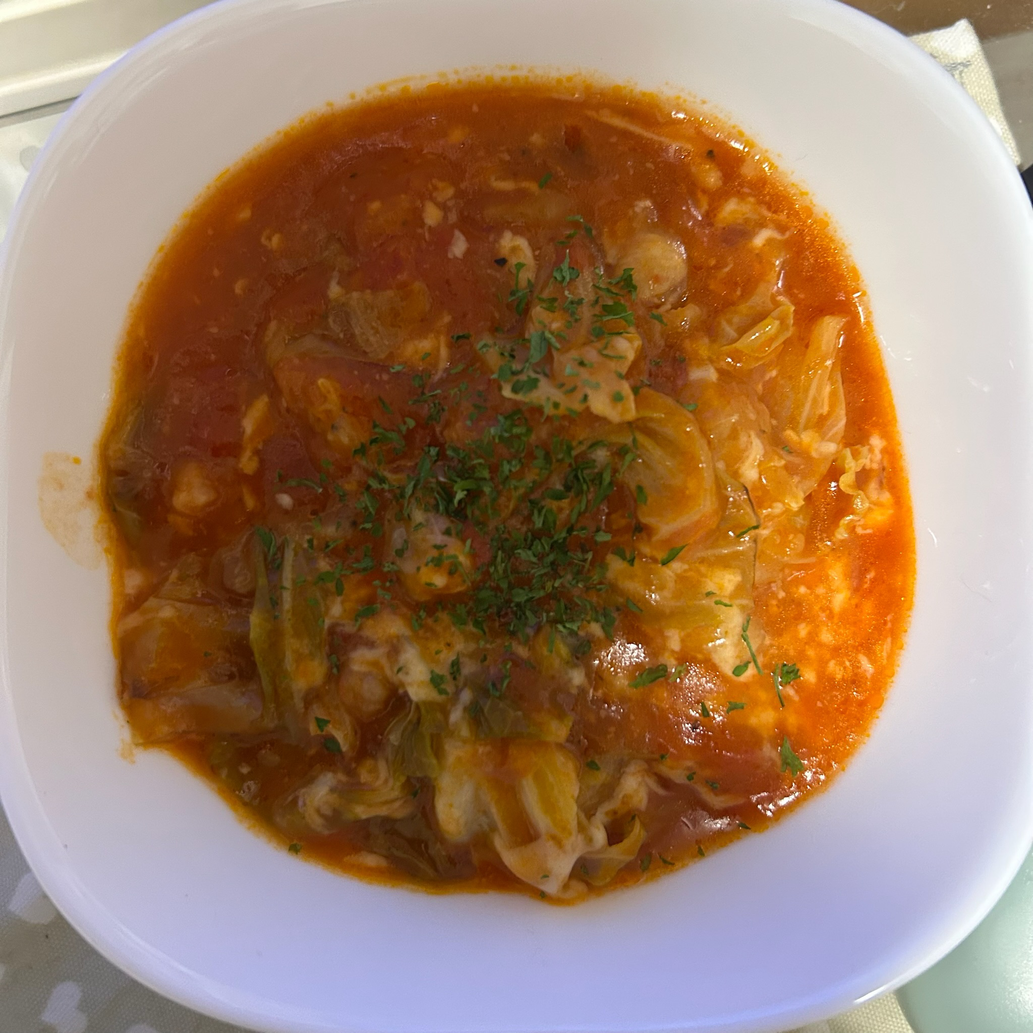 キャベツとチキンのトマトチーズ煮