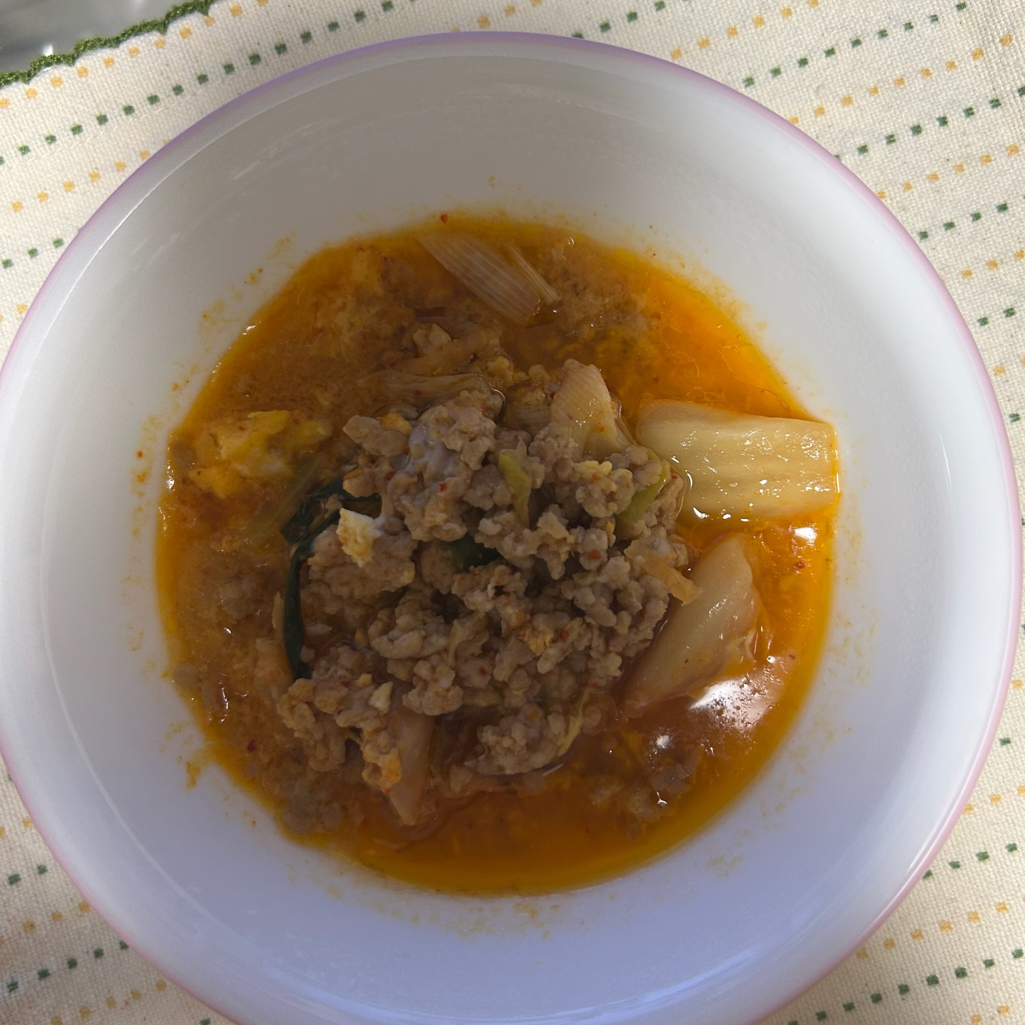 豚ひき肉のキムチ和え